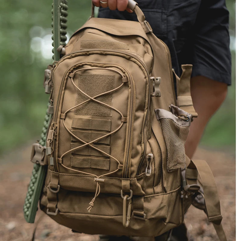 65L Tactical Hiking Backpack Large Capacity Military Camping Rucksack