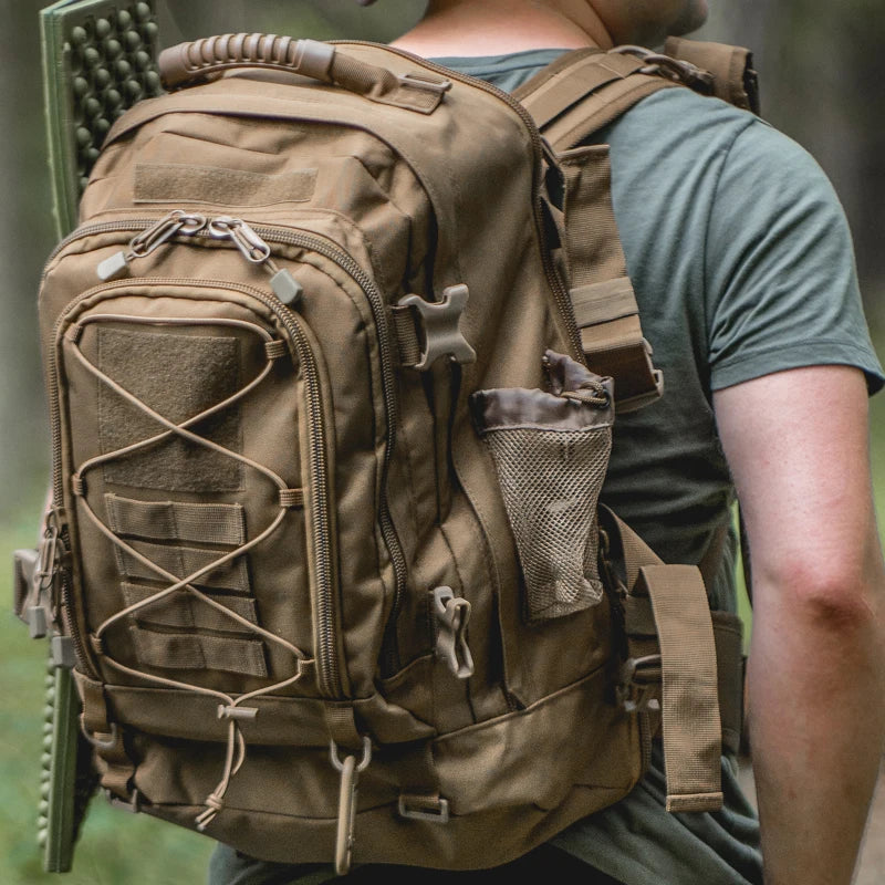 65L Tactical Hiking Backpack Large Capacity Military Camping Rucksack