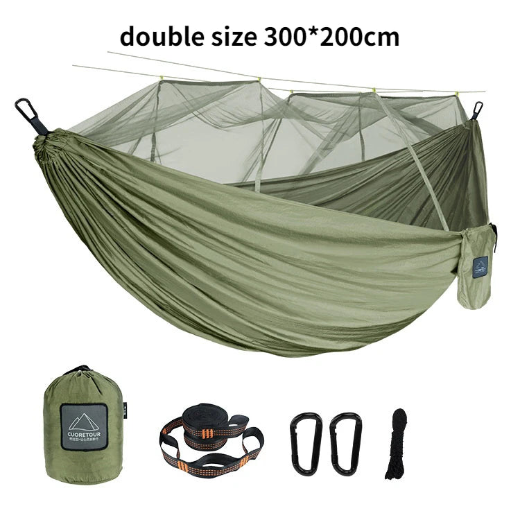Portable Nylon Hammock Mosquito Net Single Double Camping Travel