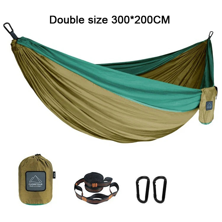 Portable Nylon Parachute Hammock Single Double Camping Hiking Garden