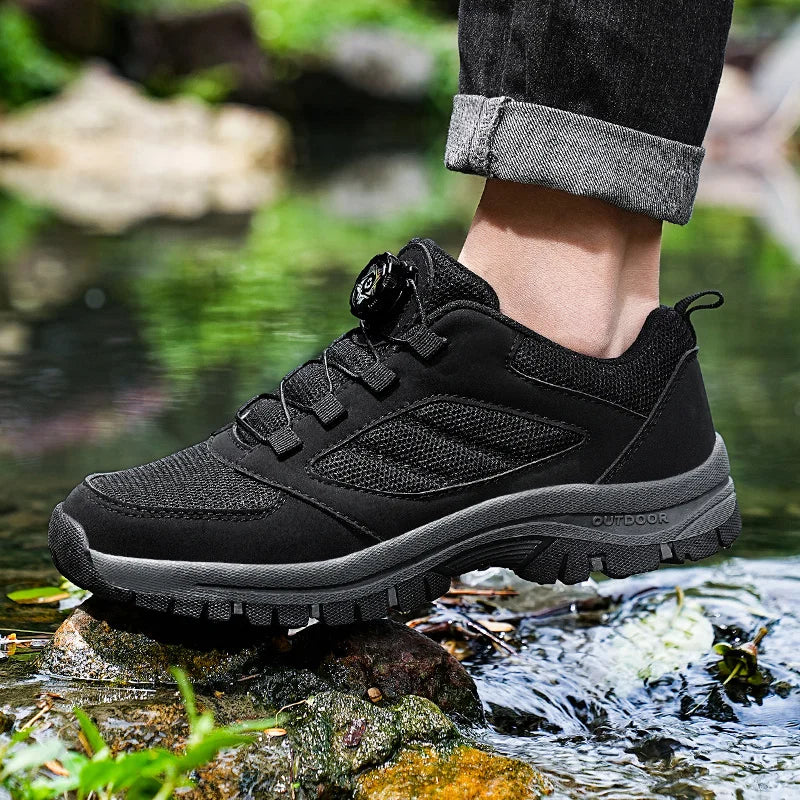 Men’s Outdoor Hiking Shoes Rotating Buckle Anti Slip Comfortable Sneakers