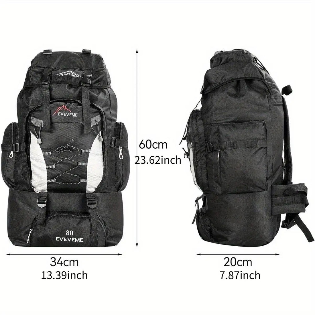 70L Large Capacity Hiking Camping Ultralight Travel Sports Backpack