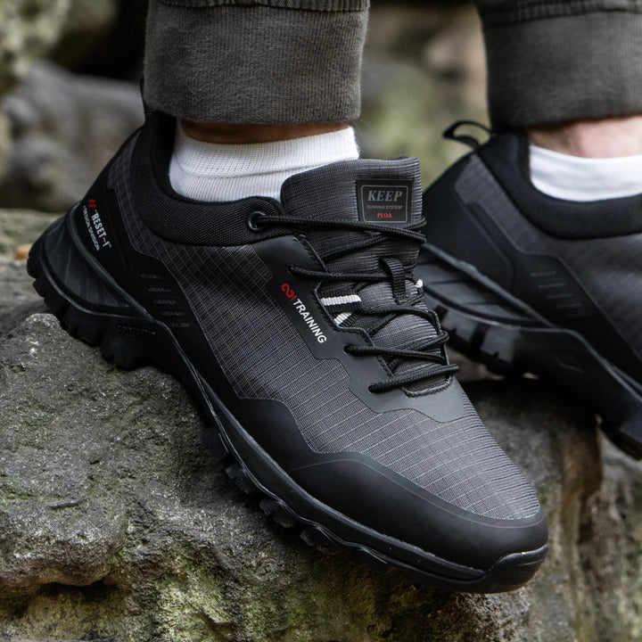 Men Waterproof Hiking Shoes Non Slip Lightweight Outdoor Sneakers
