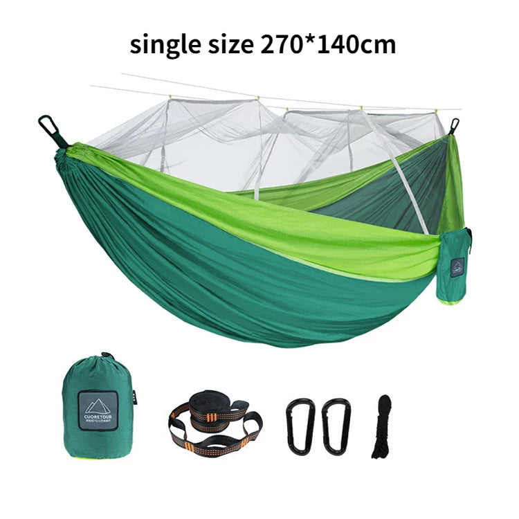 Portable Nylon Hammock Mosquito Net Single Double Camping Travel