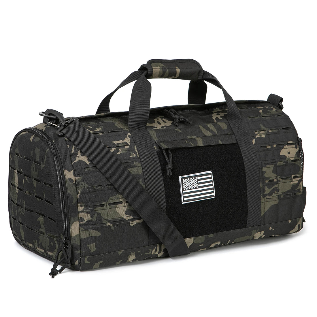 40L Tactical Gym Travel Duffle Bag With Shoe Compartment