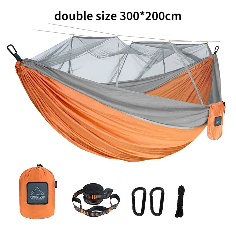 Portable Nylon Hammock Mosquito Net Single Double Camping Travel
