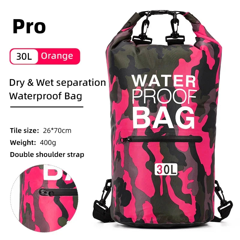 Waterproof PVC Dry Bag Backpack Kayak Surfing Swimming Outdoor Pack