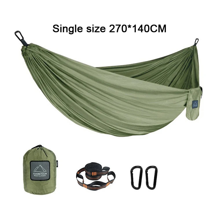 Portable Nylon Parachute Hammock Single Double Camping Hiking Garden