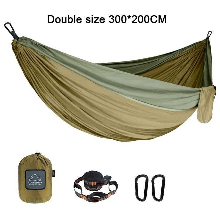 Portable Nylon Parachute Hammock Single Double Camping Hiking Garden