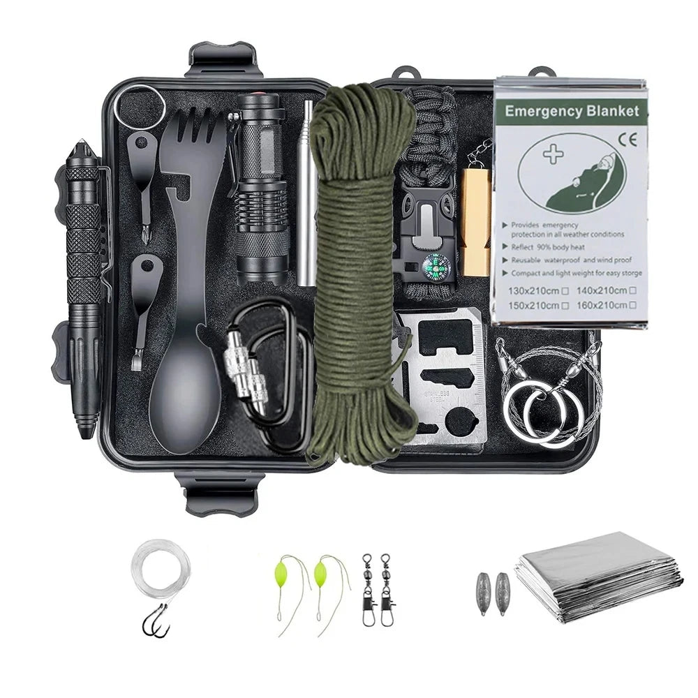 Professional Emergency Survival Kit Tactical Camping First Aid Adventure Gear