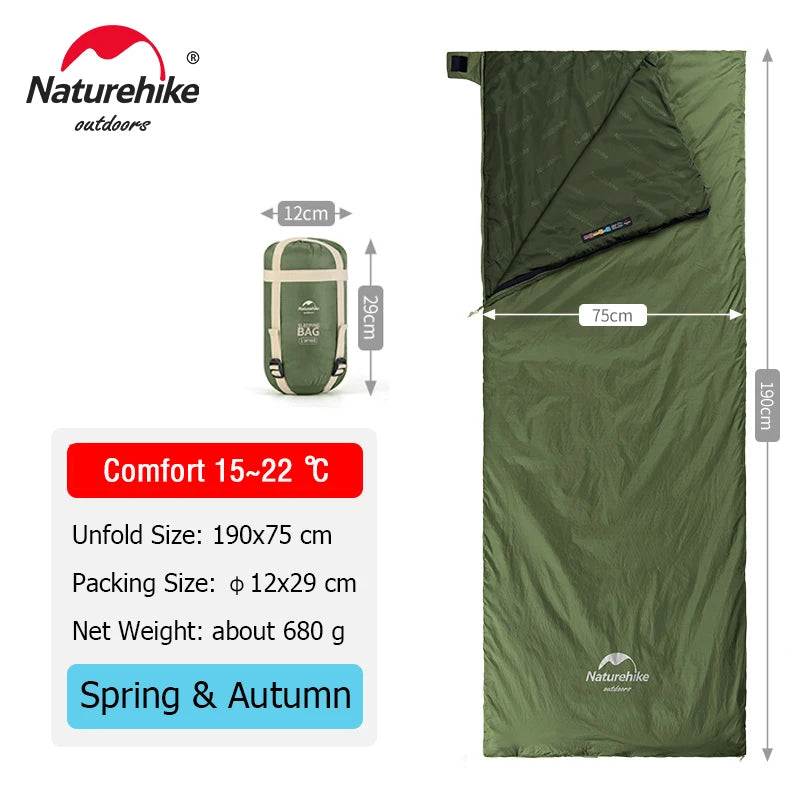 LW180 Ultralight Cotton Summer Hiking Camping Sleeping Bag