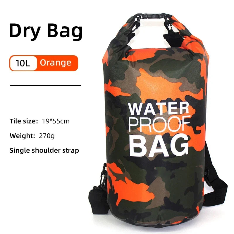 Waterproof PVC Dry Bag Backpack Kayak Surfing Swimming Outdoor Pack