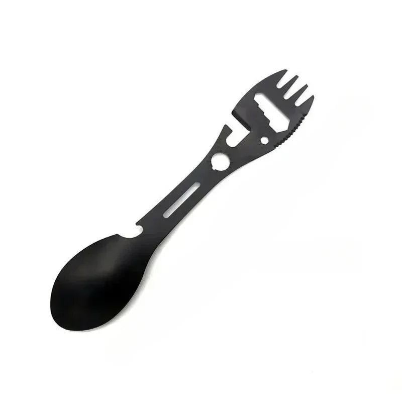 5-in-1 Stainless Steel Camping Survival EDC Tool Fork Knife