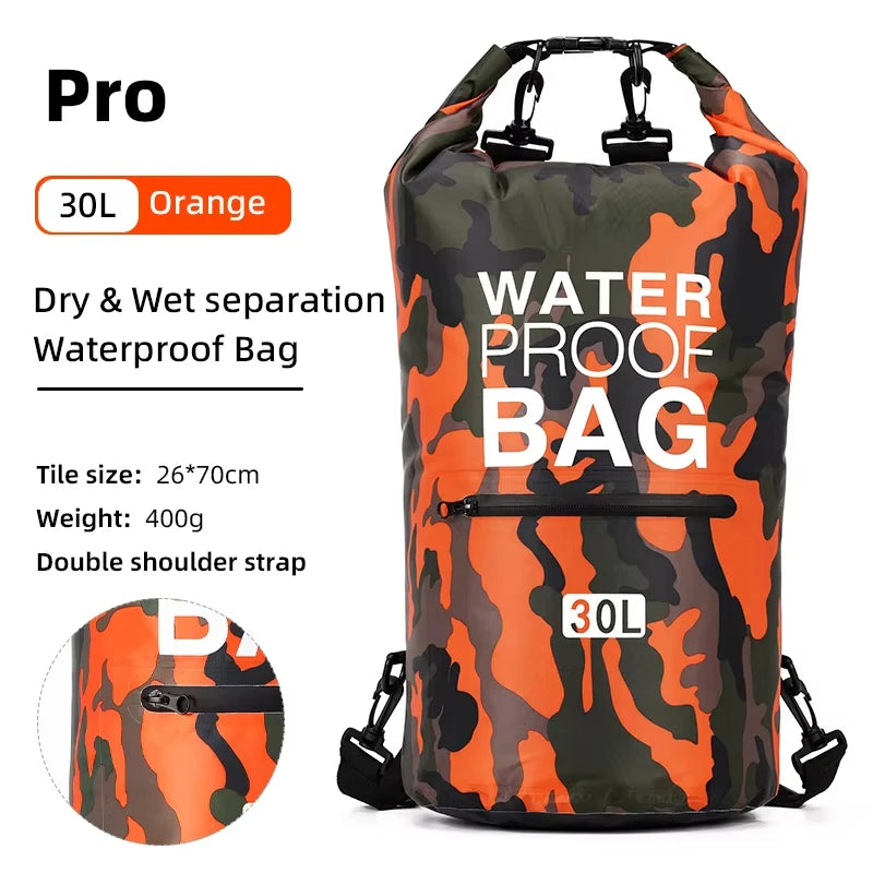 Waterproof PVC Dry Bag Backpack Kayak Surfing Swimming Outdoor Pack