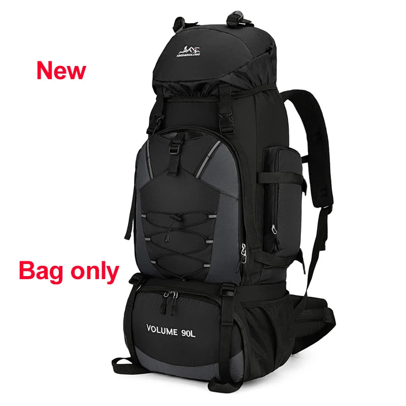 90L Waterproof Hiking Camping Backpack Large Capacity Travel Rucksack