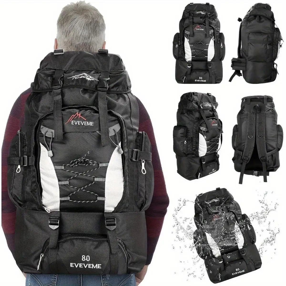 70L Large Capacity Hiking Camping Ultralight Travel Sports Backpack