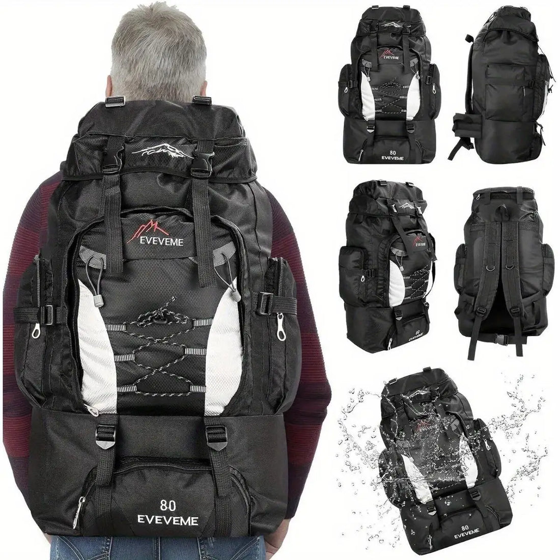 70L Large Capacity Hiking Camping Ultralight Travel Sports Backpack