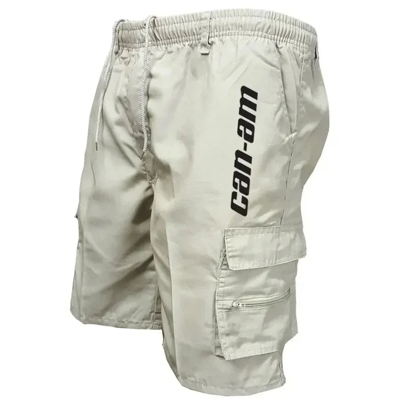 Men Quick Dry Cargo Bike Shorts Elastic Waist Multi Pocket