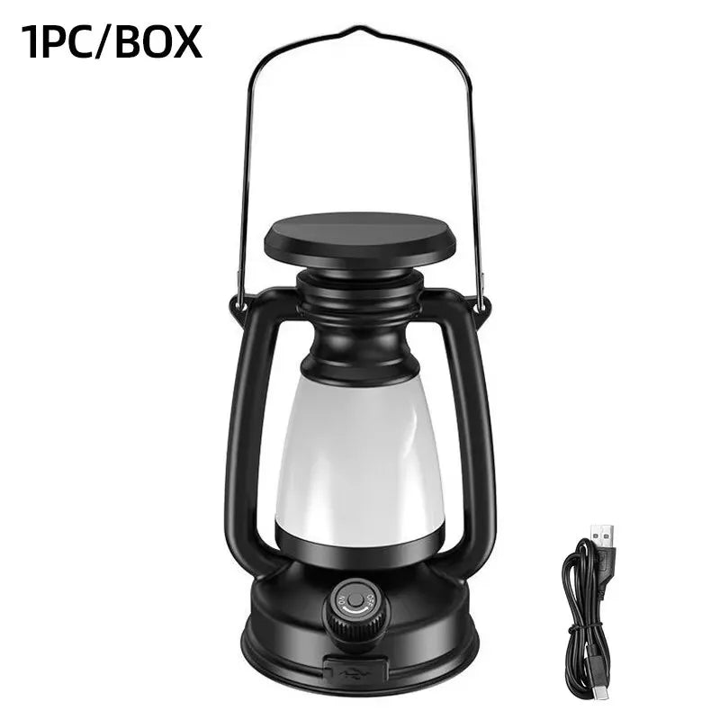 Retro Horse LED Table Lamp Charging Camping Atmosphere Lantern Light