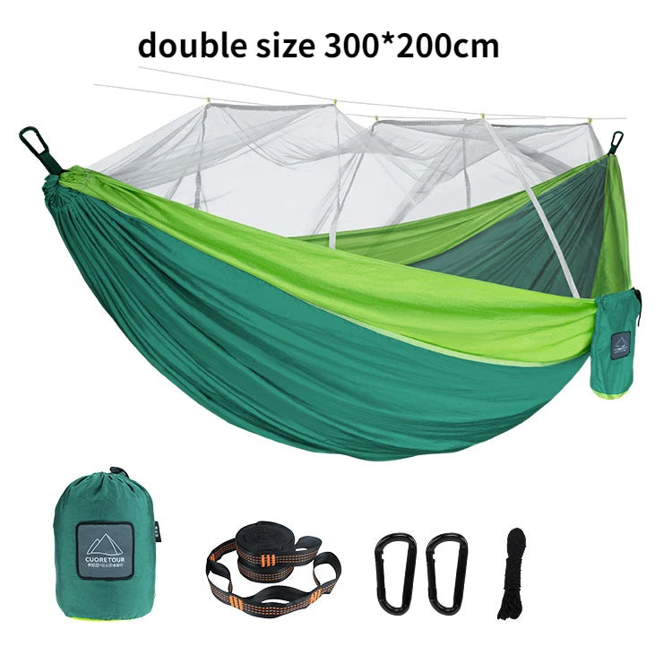 Portable Nylon Hammock Mosquito Net Single Double Camping Travel