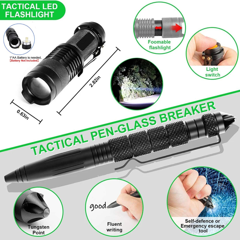 Professional Emergency Survival Kit Tactical Camping First Aid Adventure Gear
