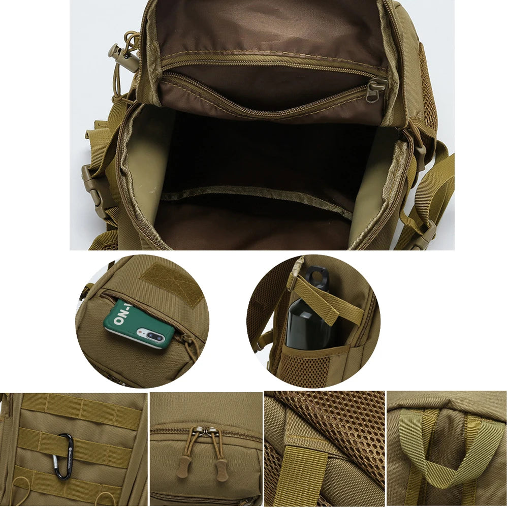 Mini Tactical Backpack 10L 20L Outdoor Hiking Fishing Daypack