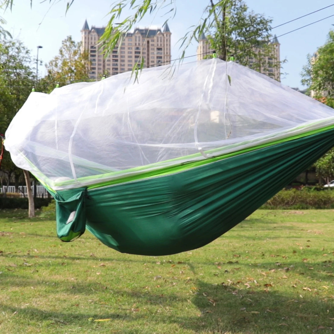 Portable Nylon Hammock Mosquito Net Single Double Camping Travel