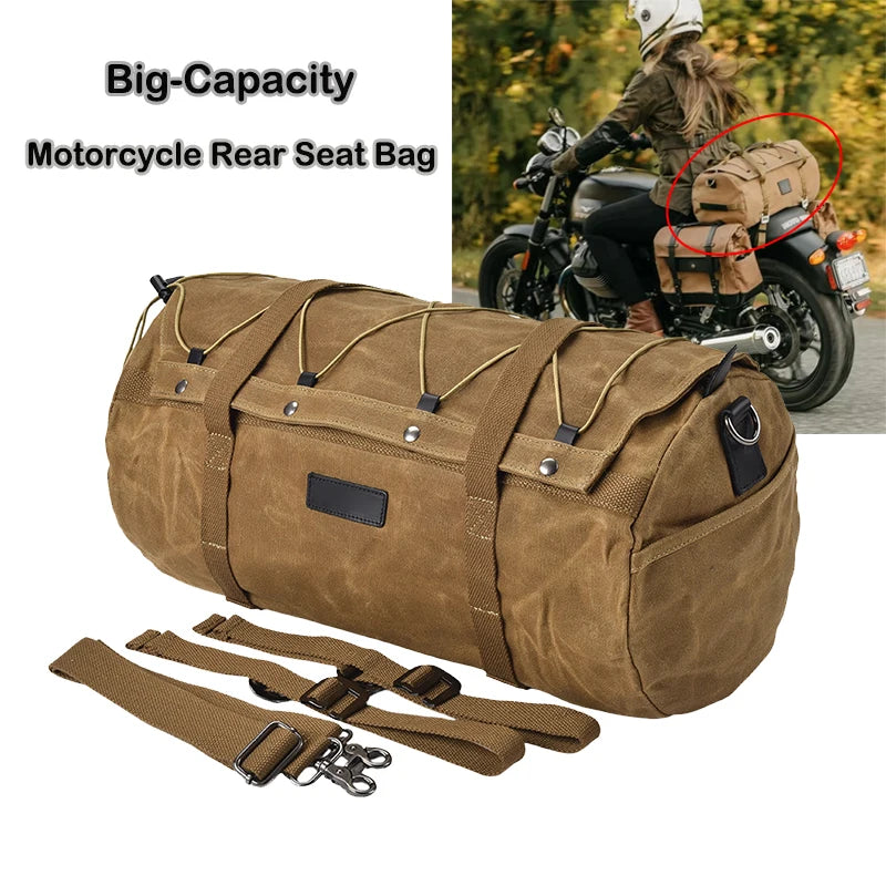 Motorcycle Rear Luggage Rack Waterproof Touring Travel Storage Bag