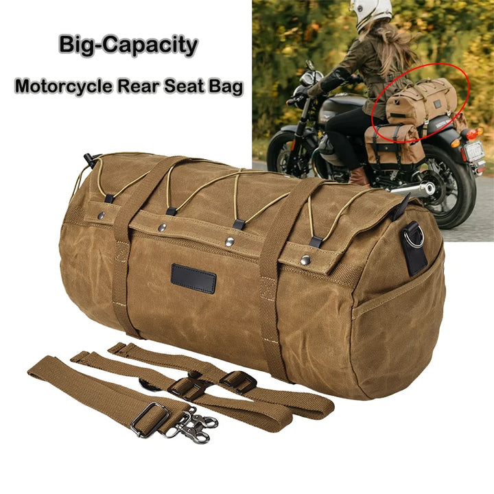Motorcycle Rear Luggage Rack Waterproof Touring Travel Storage Bag