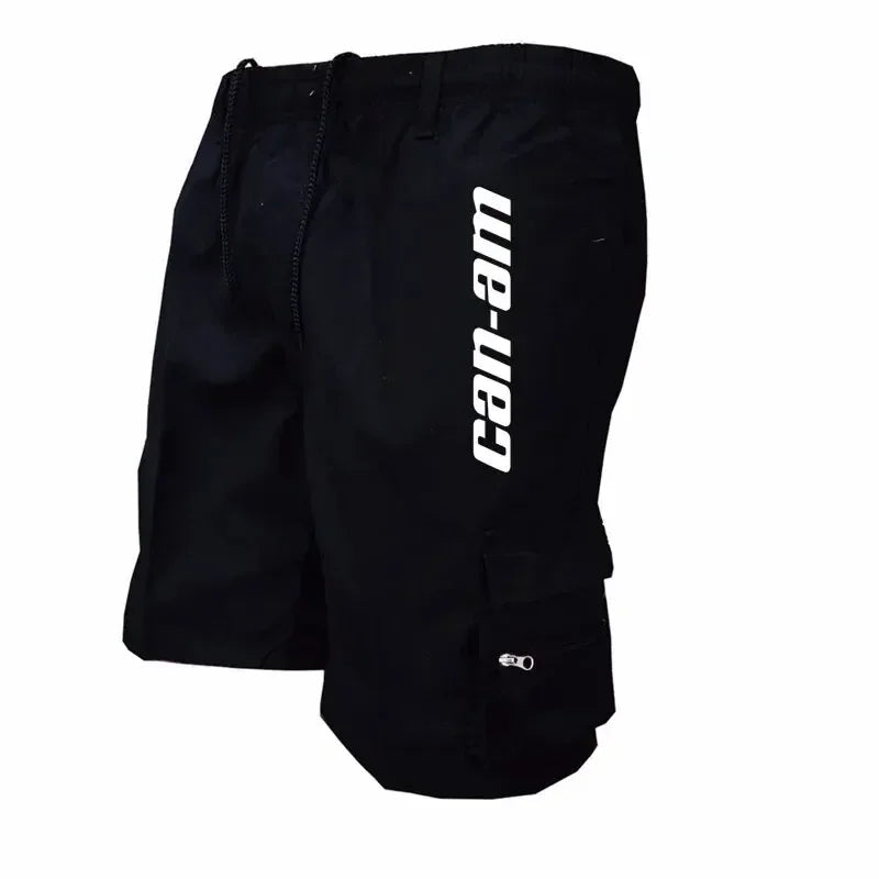 Men Quick Dry Cargo Bike Shorts Elastic Waist Multi Pocket