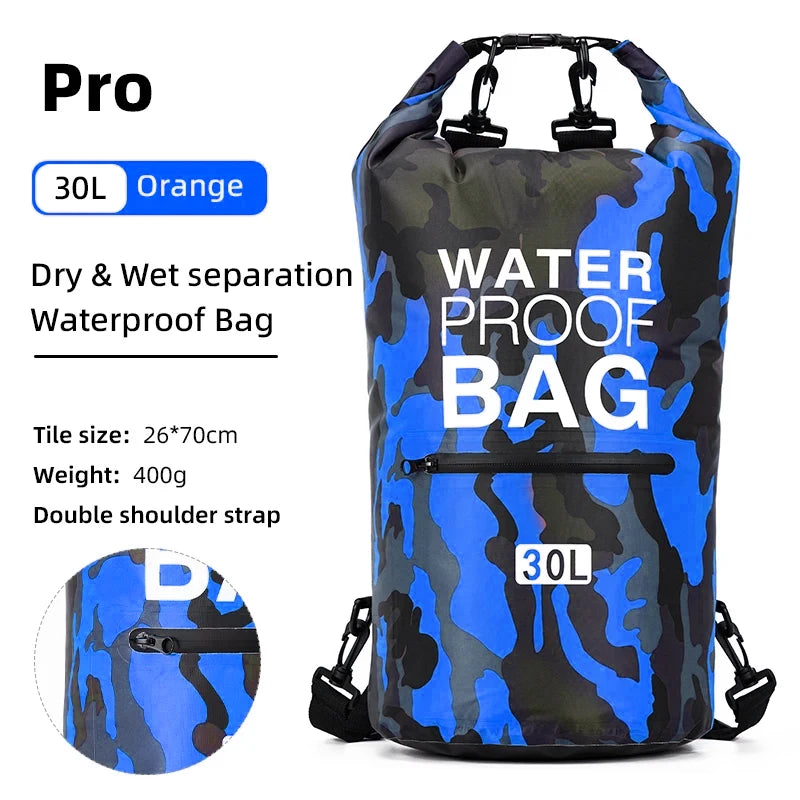 Waterproof PVC Dry Bag Backpack Kayak Surfing Swimming Outdoor Pack