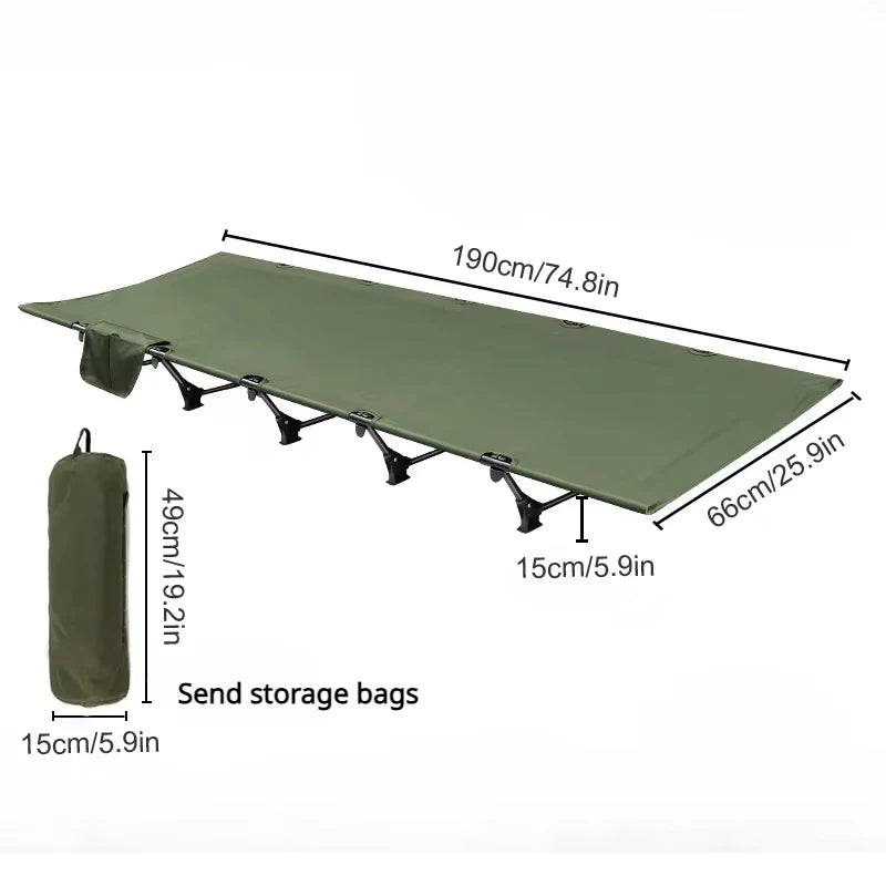 Portable Folding Camping Cot Ultralight Compact Travel Sleeping Bed