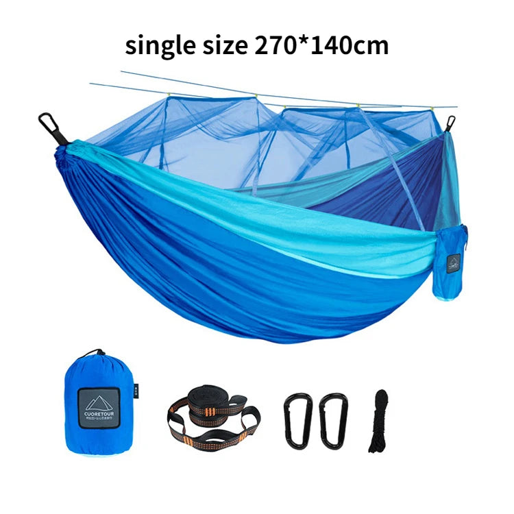 Portable Nylon Hammock Mosquito Net Single Double Camping Travel