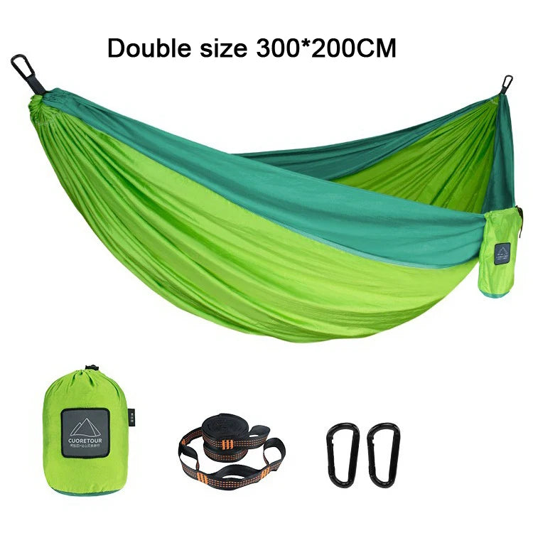 Portable Nylon Parachute Hammock Single Double Camping Hiking Garden
