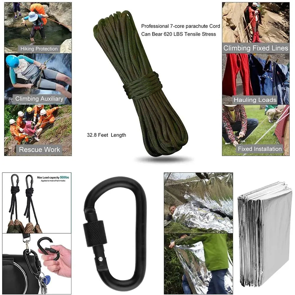 Professional Emergency Survival Kit Tactical Camping First Aid Adventure Gear