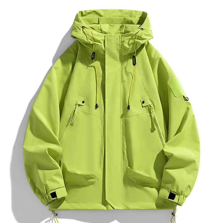 Men Hooded Waterproof Windbreaker Softshell Cargo Hiking Bomber Jacket
