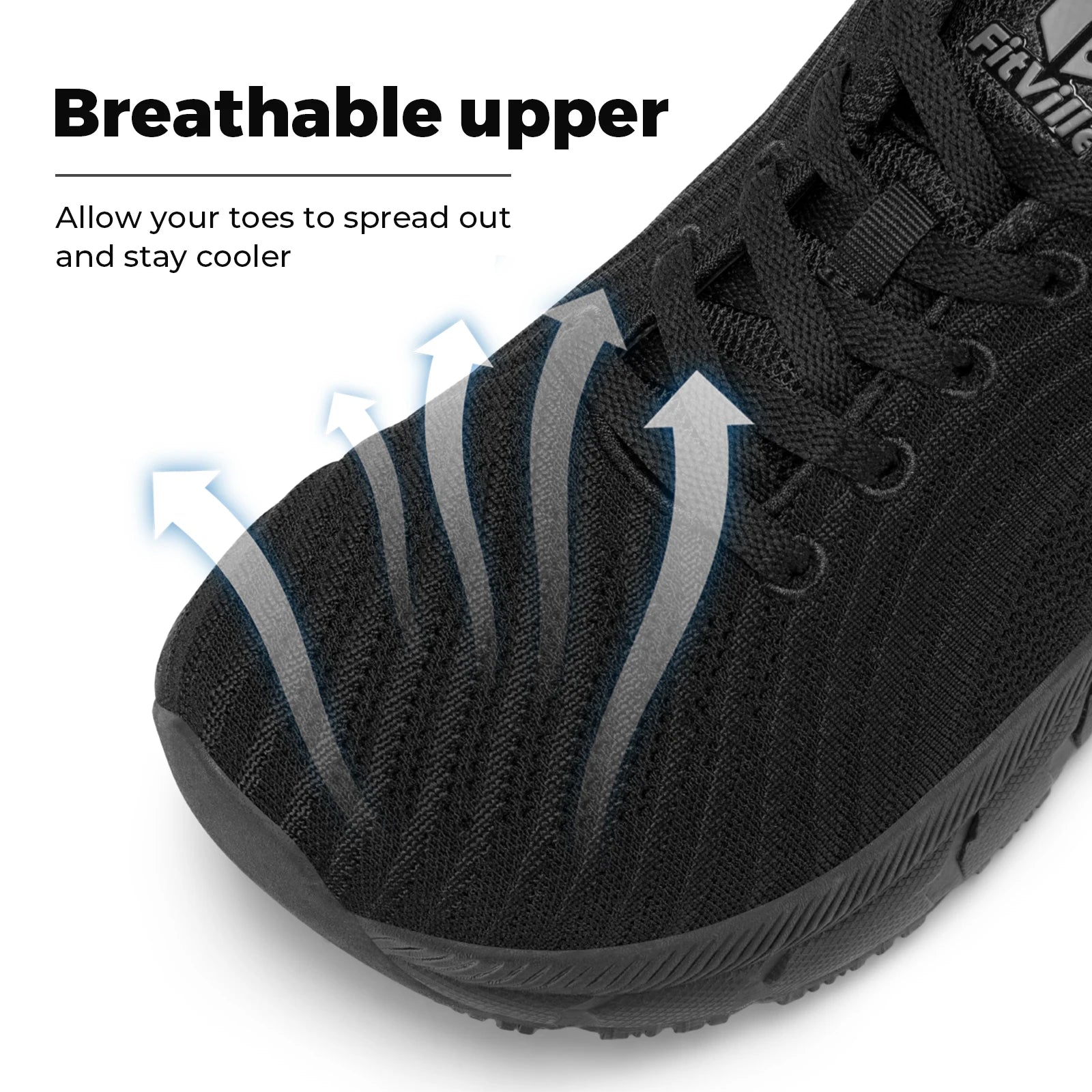 Wide Toe Box Cushioned Extra Wide Non Slip Running Shoes