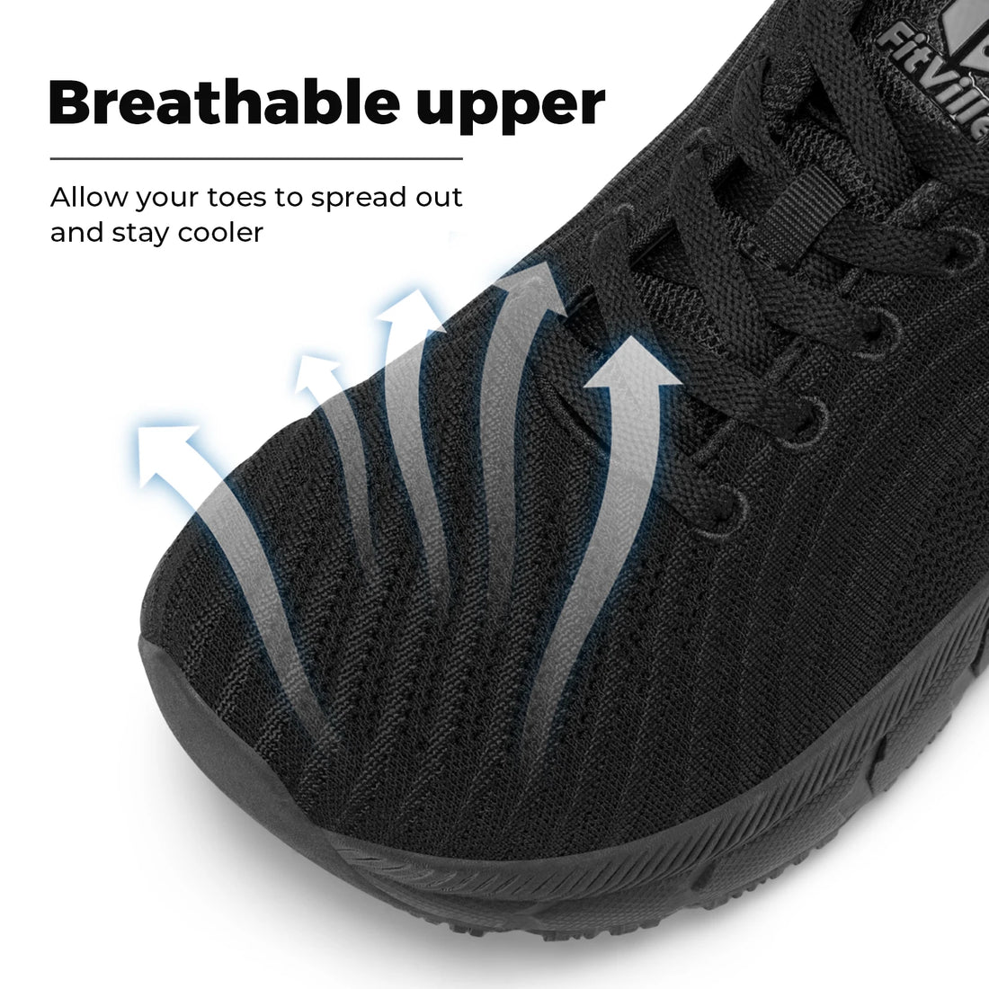 Wide Toe Box Cushioned Extra Wide Non Slip Running Shoes