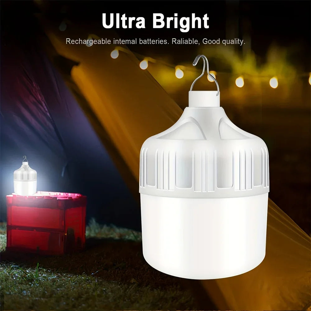 USB Rechargeable LED Camping Bulb Portable Emergency Tent Hanging Light