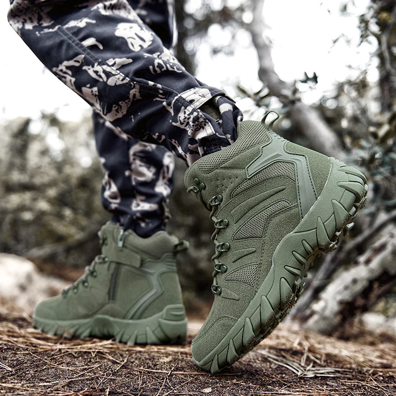 Upgraded Tactical Combat Boots Anti Wear Outdoor Hiking Sneakers Men