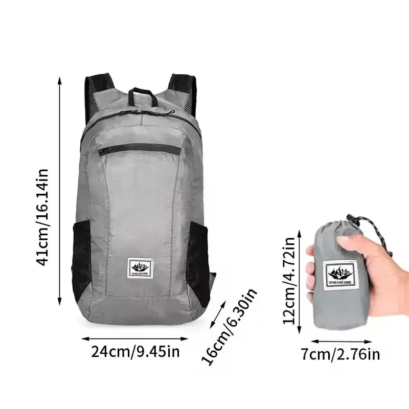 Ultra Light Outdoor Hiking Backpack Convenient Storage Bag Waterproof and Foldable Backpack Storage Bag