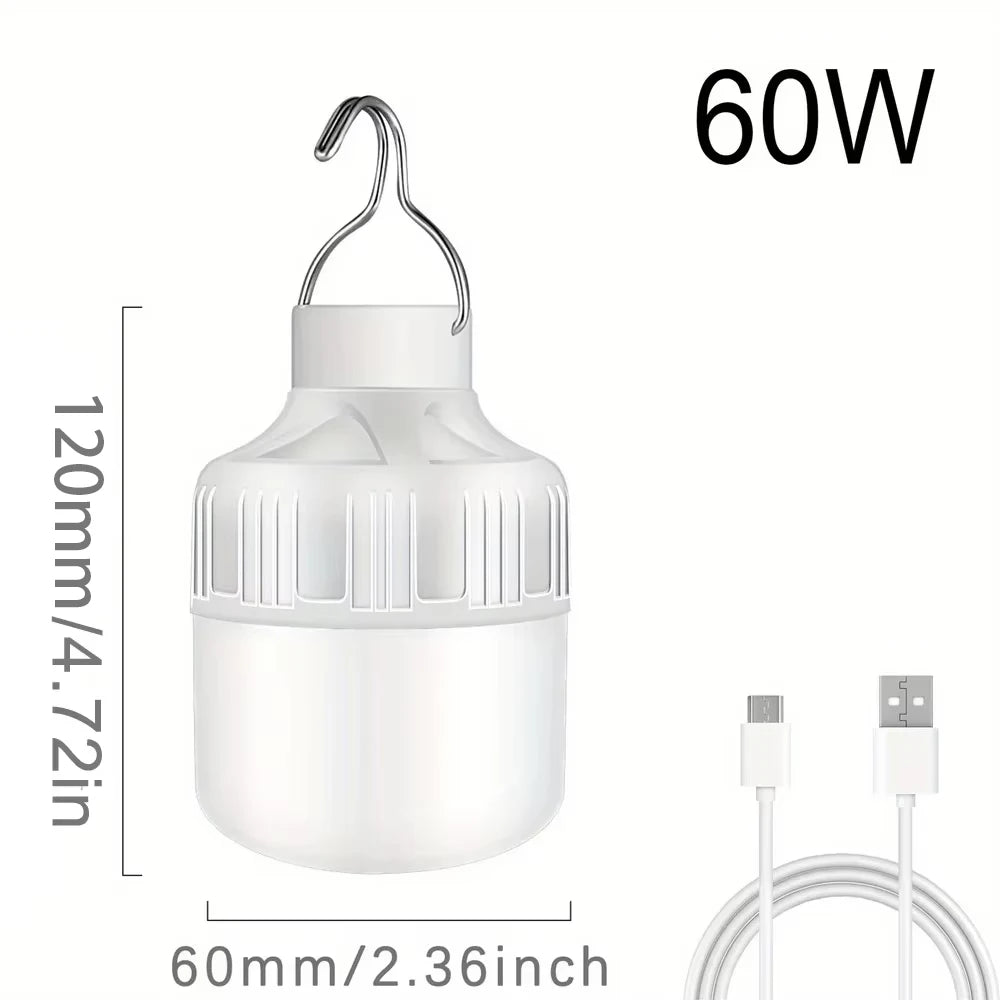 USB Rechargeable LED Camping Bulb Portable Emergency Tent Hanging Light