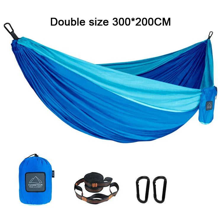 Portable Nylon Parachute Hammock Single Double Camping Hiking Garden