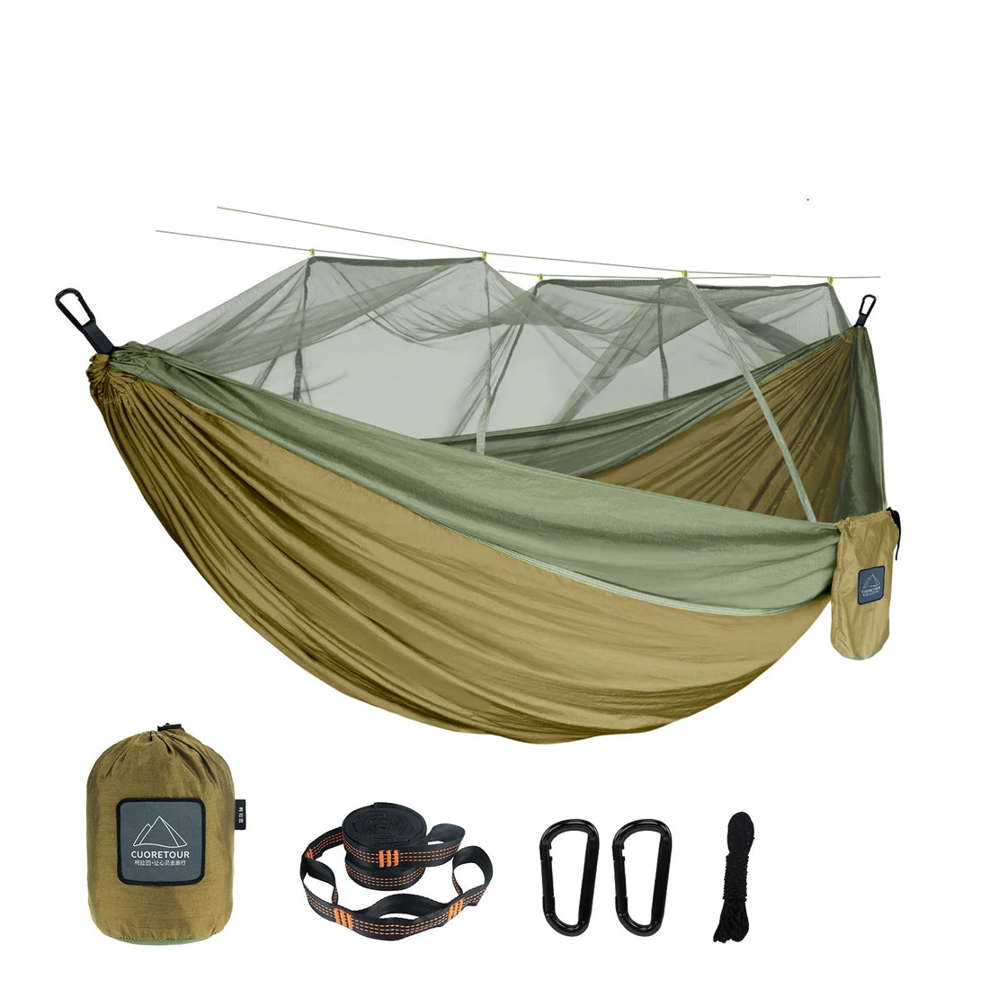 Portable Nylon Hammock Mosquito Net Single Double Camping Travel
