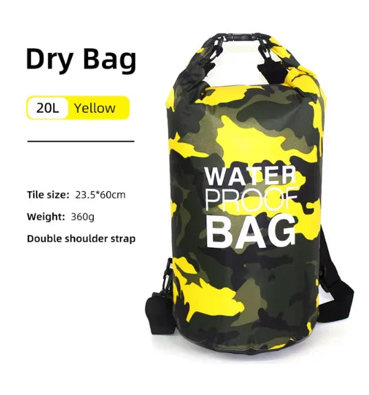 Waterproof PVC Dry Bag Backpack Kayak Surfing Swimming Outdoor Pack