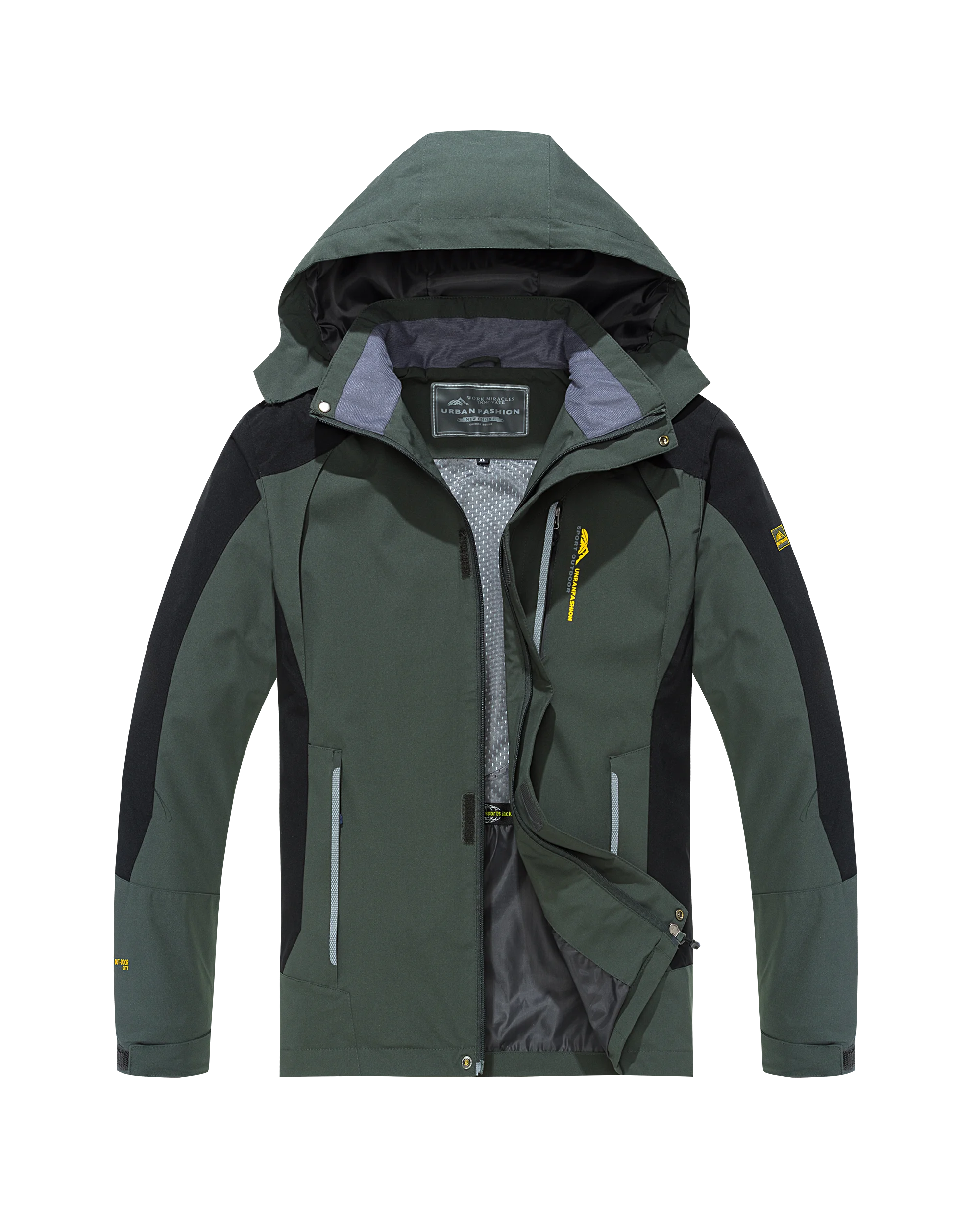 Men Waterproof Hiking Jacket Windproof Outdoor Camping Trekking Coat