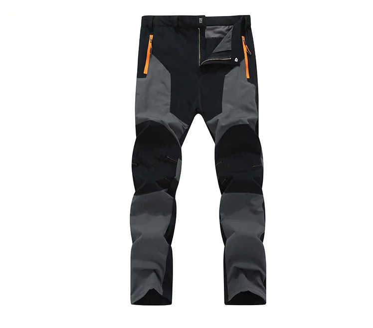 Men Quick Dry Hiking Pants Lightweight Breathable Outdoor Zipper