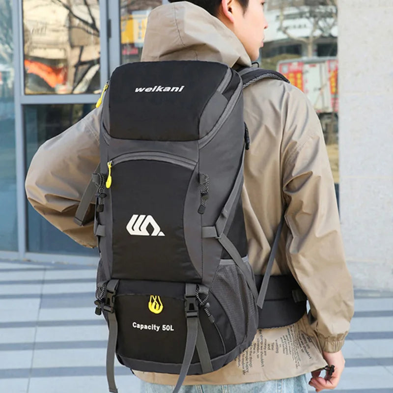 50L Waterproof Travel Hiking Camping Backpack Mountaineering Outdoor Rucksack