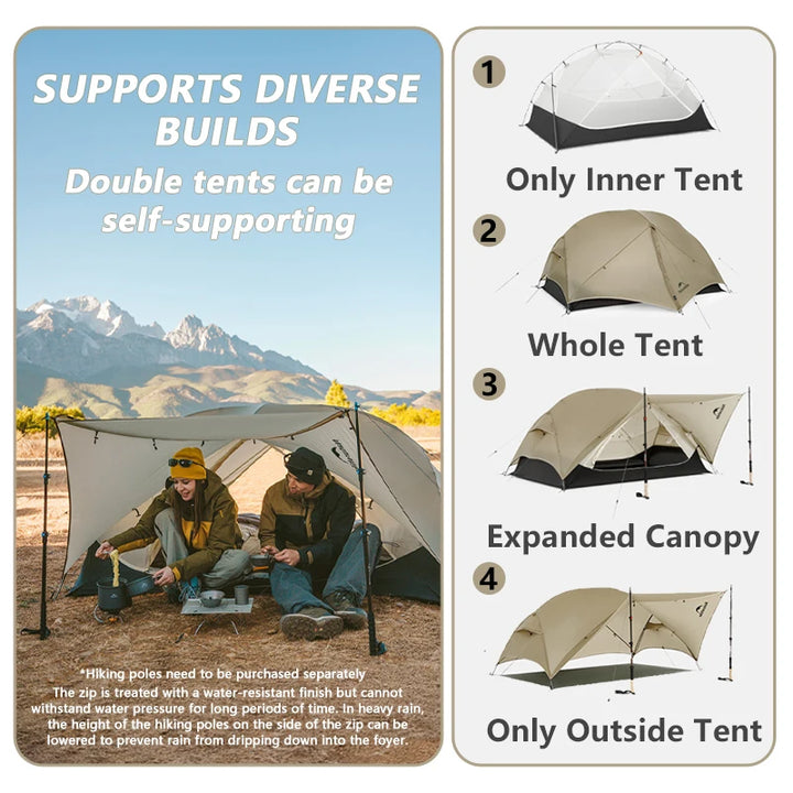 Mongar 2 UL Waterproof Ultralight Backpacking Camping Tent Shelter