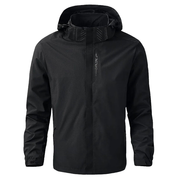 Men Waterproof Lightweight Raincoat Hooded Cycling Hiking Windproof Jacket